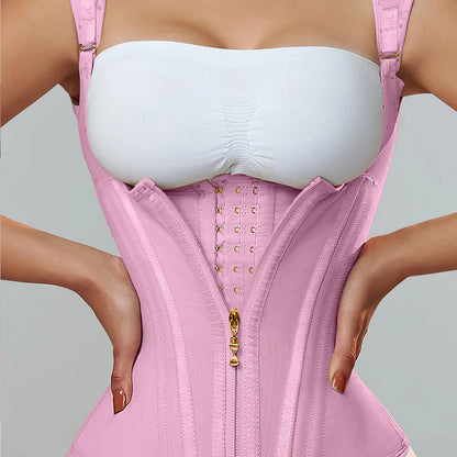 Fajas Colombians Girdles with Row Buckle and Zipper Postpartum Corset Waist Trainer Body Shaper for Women Sexy Shaping Curve